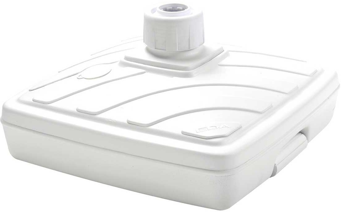 Protections solaires extérieures EDA Pied de parasol carré 40 L blanc