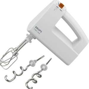 Krups Handmixer Krups Handmixer 3 MIX 7000, 500 W, Turbo-& Auswurftaste, Schneebesen & Knethaken aus Edelstahl, F60814
