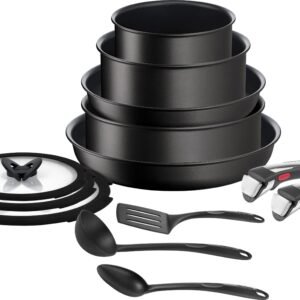 Tefal Topf-Set Ingenio Unlimited On Pfannen und Töpfe induktionsgeeignet, Antihaft, Aluminium (Set, 13-tlg., Kasserolle 16/20/24 cm, Bratpfanne 24/28 cm, 3 Deckel, Küchenhelfer), Thermo-Signal, abnehmbarer Griff, für alle Herdarten geeignet Tefal Topfsets