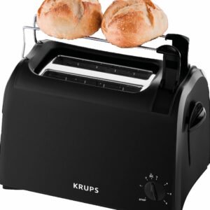 2-Scheiben-Toaster Krups Krups Toaster Pro Aroma KH1511, 2 lange Schlitze, für 2 Scheiben, 700 W schwarz