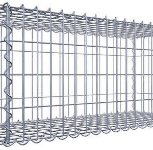 Gabiona Gabion 100 x 40 x 40 cm Mesh Size 5 x 10 cm Matériaux pour jardin