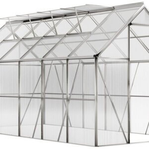 Abris, garages et rangements de jardin Gardebruk Aluminium Greenhouse 380 x 190 x 195 cm Silver