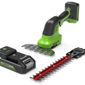 Greenworks Coupe-bordures et tailles-haies G24SHT avec batterie 2 Ah et chargeur Outils de jardin à moteur