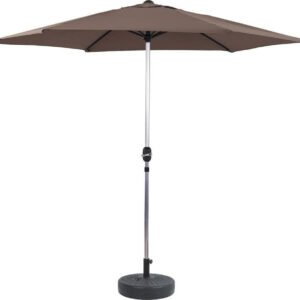 Habitat et Jardin Parasol rond "Sol" 300 cmtaupe avec pied à lester Protections solaires extérieures