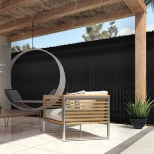 IDMarket Kit de lamelles occultantes noir 60 m Clôtures et pare-vues