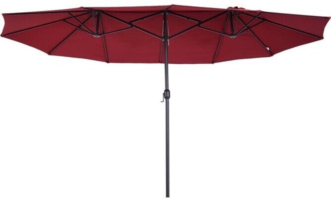 Protections solaires extérieures Outsunny Parasol 4,6 x 2,7 mrouge