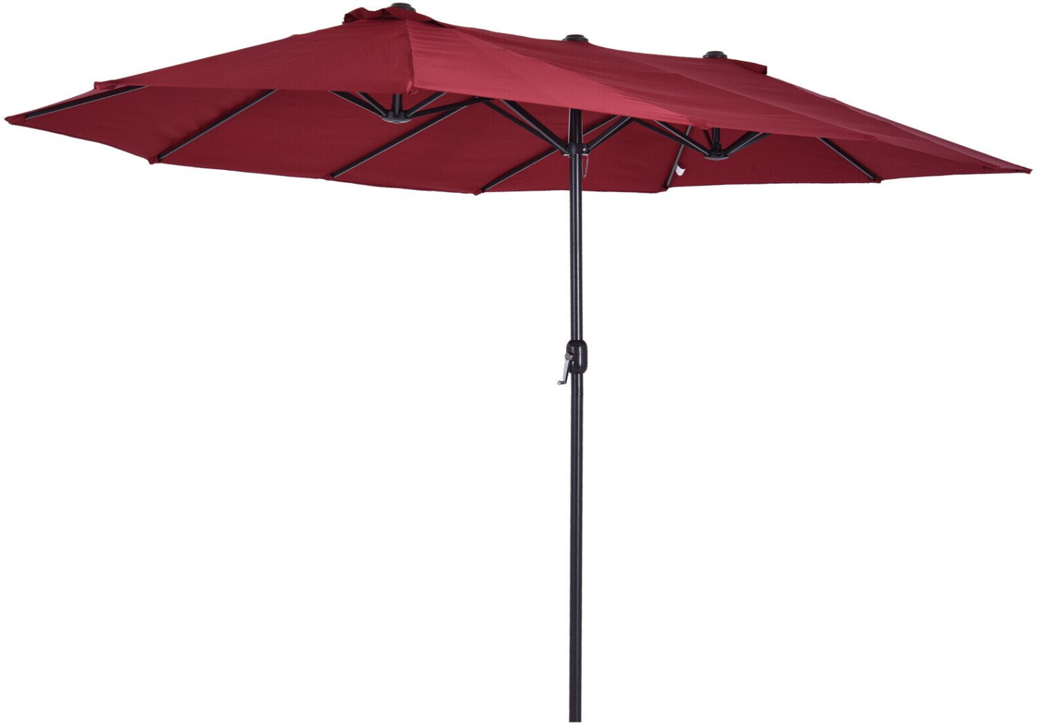 Protections solaires extérieures Outsunny Parasol 4,6 x 2,7 mrouge