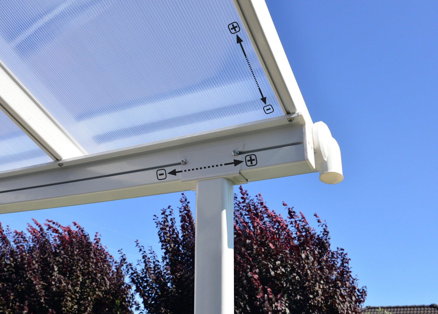 Abris, garages et rangements de jardin Palram Sierra 230 x 230 cmblanc