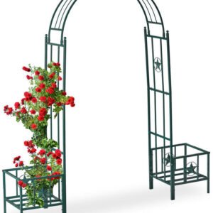 Décoration de jardin Relaxdays Rose Arch with Pot Holders (10026263)