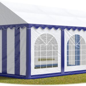 Abris, garages et rangements de jardin Toolport Tente réception 4 x 6 m Premiumblanc/bleu