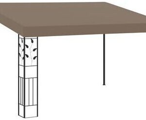 Abris, garages et rangements de jardin vidaXL Belvédère mural 4 x 3 m taupe