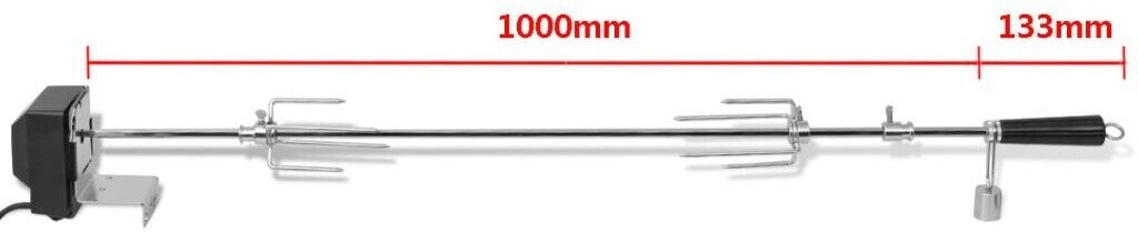 vidaXL Broche à rôtir avec moteur (42249) Barbecues & ustensiles pour grillade
