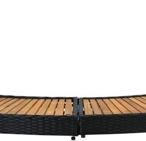 vidaXL Contour pour spa poly rotin et bois d'acacia massif noir (316651) Piscines et accessoires