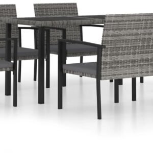 vidaXL Ensemble salle à manger de jardin 7 pcs résine tressée(3065714) gris Meubles de jardin