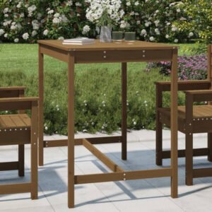 vidaXL Garden Table Brown 121x82,5x110 cm Pine Meubles de jardin