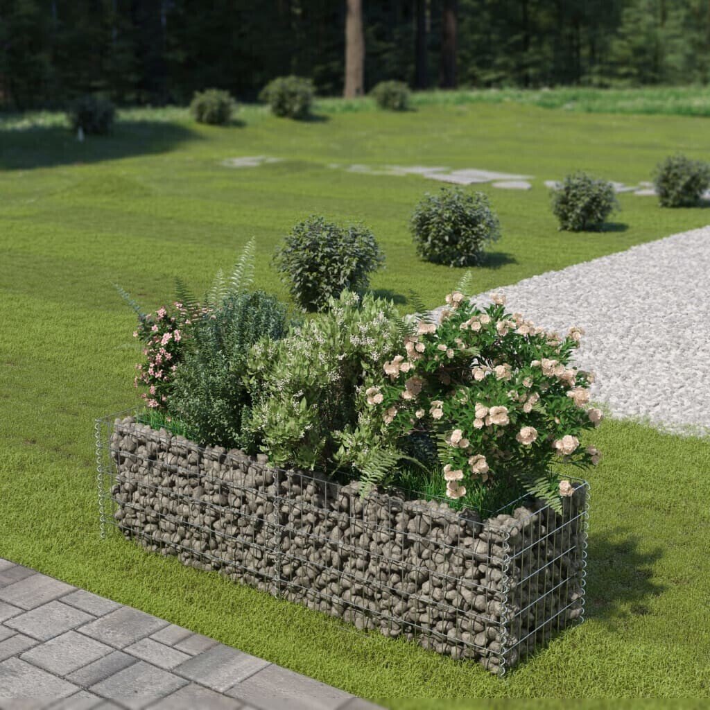 Matériaux pour jardin vidaXL Jardinière à gabion acier galvanisé180 x 50 x 50 cm