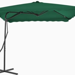 vidaXL Parasol avec mât en acier 250x250cm Vert Protections solaires extérieures
