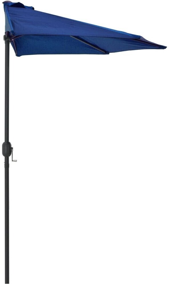 Protections solaires extérieures vidaXL Parasol de balcon demi-cercle 270 x 135 cm bleu