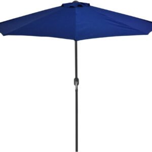 Protections solaires extérieures vidaXL Parasol de balcon demi-cercle 270 x 135 cm bleu