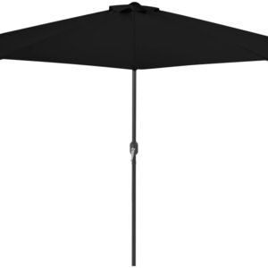 vidaXL Parasol de balcon demi-cercle 300 x 150 cmnoir Protections solaires extérieures