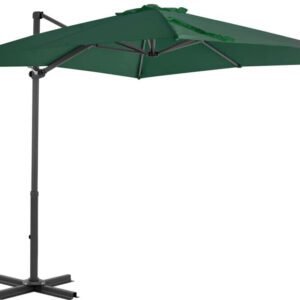 vidaXL Parasol déporté avec mât en aluminium 250x250cm Vert Protections solaires extérieures
