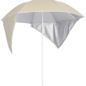 Protections solaires extérieures vidaXL Parasol with side sheets 215 cmsand