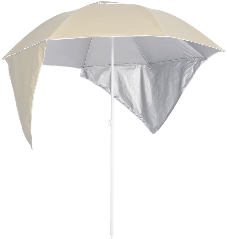 Protections solaires extérieures vidaXL Parasol with side sheets 215 cmsand