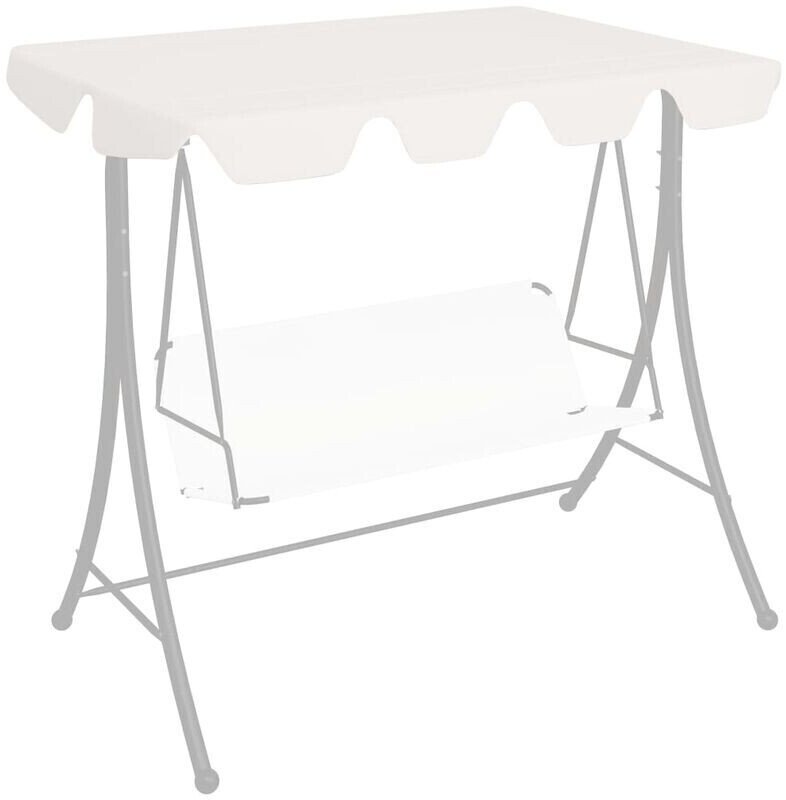 vidaXL Replacement roof for garden swing white 226x186cm Meubles de jardin
