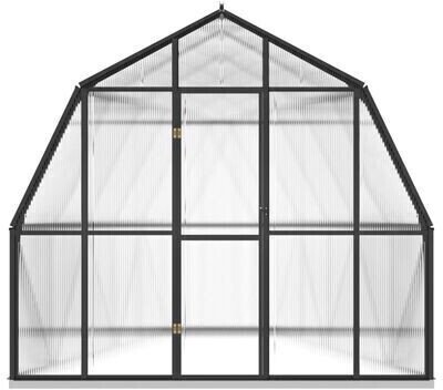 Abris, garages et rangements de jardin vidaXL Serre avec cadre de base aluminium anthracite 9,53 m² (3098019)