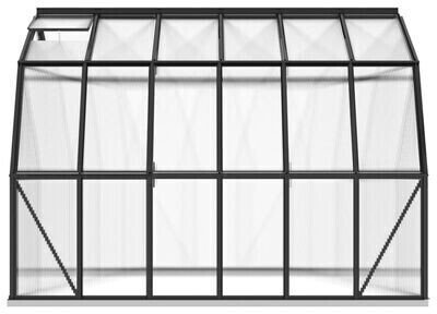 Abris, garages et rangements de jardin vidaXL Serre avec cadre de base aluminium anthracite 9,53 m² (3098019)