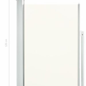 vidaXL Side Awning 120x300cmCream Clôtures et pare-vues