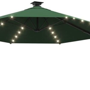 vidaXL Wall Mounted Parasol with LEDgreen Protections solaires extérieures