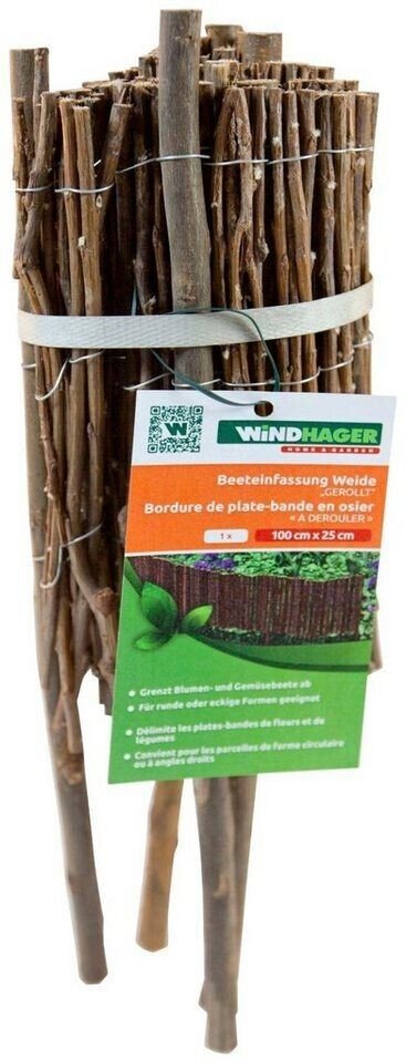 Windhager Bordure en saule 15 x 100 cm (6457) Accessoires pour plantes & fleurs