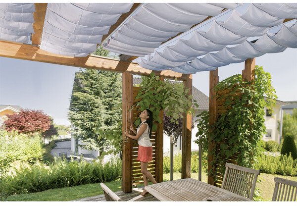 Protections solaires extérieures Windhager Voile solaire 270 x 140 cmbleu cyan