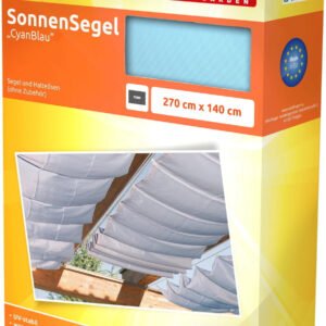 Protections solaires extérieures Windhager Voile solaire 270 x 140 cmbleu cyan